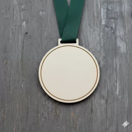 Medal okrągły 10x10 cm - pusty + ramka